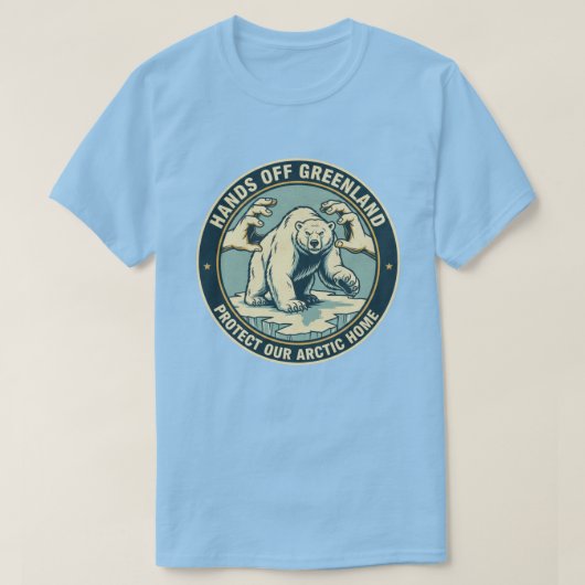 Hands Off Greenland Polar Bear  T-shirt (Design voorkant)
