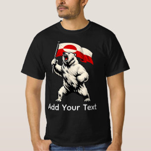 Hands Off Groenland Vlag Beer Steun Groenland T-shirt