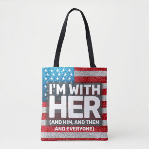 Hands Off I'm beroemd gemaakt door Her LGBTQ Ameri Tote Bag