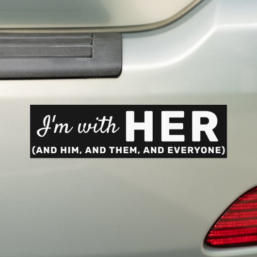 Hands Off I'm w / Her Trans Rights Amerikaanse gli Bumpersticker (Op auto)
