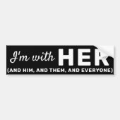 Hands Off I'm w / Her Trans Rights Amerikaanse gli Bumpersticker (Voorkant)