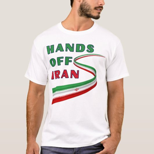 Hands Off Iran T-shirt (Voorkant)
