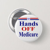Hands Off Medicare Ronde Button 5,7 Cm (Voorkant /achterkant)