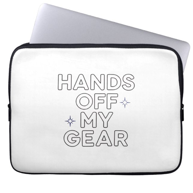 Hands Off My Gear Laptophoes Laptop Sleeve (Voorkant)