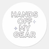 Hands Off My Gear" Vinyl Sticker (Voorkant)