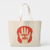 Hands Off My Rights – Equality  Grote Tote Bag (Achterkant)