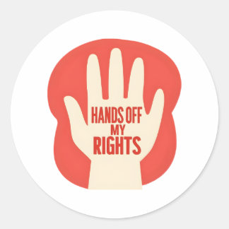 Hands Off My Rights – Equality  Ronde Sticker