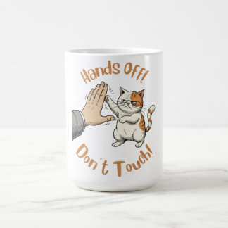 "Hands Off, Niet Aankomen" grappige quote op mok