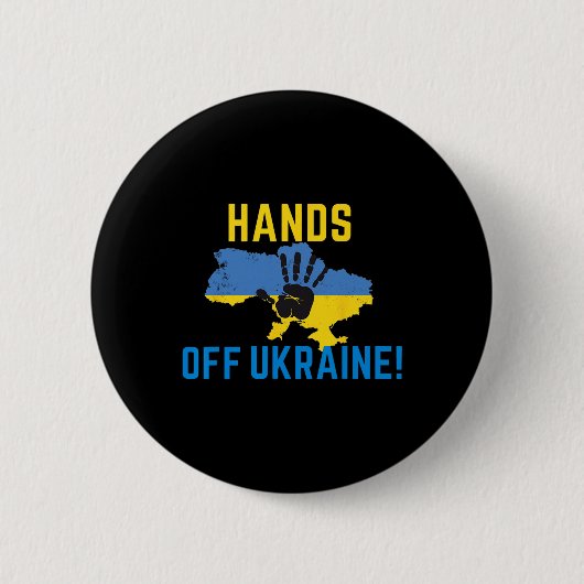 Hands Off Oekraïne Ronde Button 5,7 Cm (Voorkant)