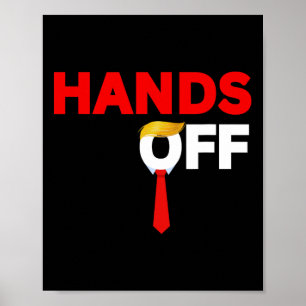 Hands Off Politiek Protest Anti-trump Tarief Stop Poster