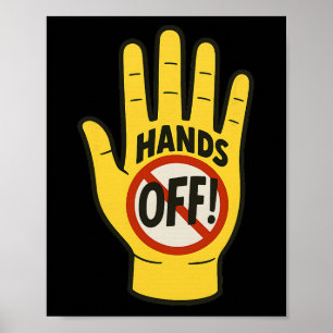 Hands Off Protest 5 april Verzet Anti Trump Poster