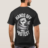 Hands Off Protest Actie T-shirt – Stoutmoedige Vri (Achterkant)