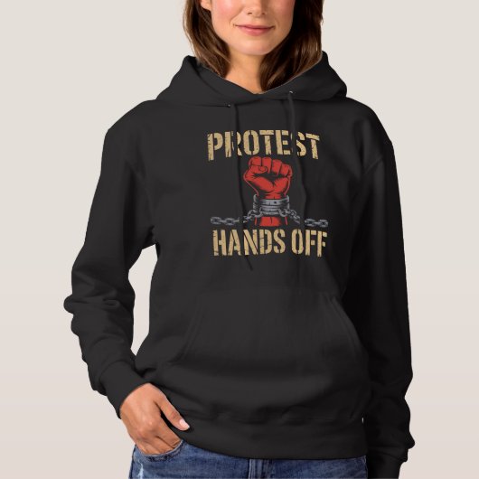 Hands Off Protest Activisme T-shirt – Stoutmoedige (Voorkant)