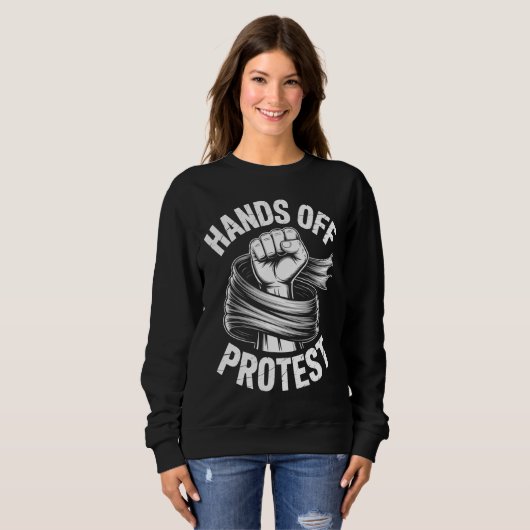 Hands Off Protest Statement Apparel Trui (Voorkant volledig)
