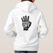 Hands Off Protest Vote Rights Healthcare Education Hoodie (Achterkant)