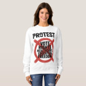 Hands Off Protest Vote Rights Healthcare Education Trui (Voorkant volledig)