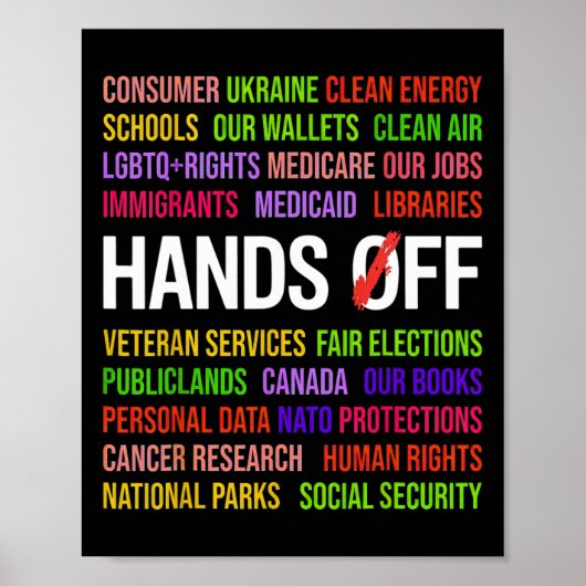 Hands Off T-shirt.png Poster (Voorkant)