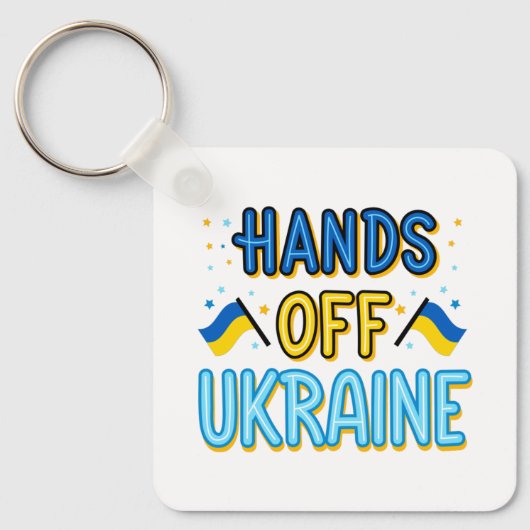 Hands Off Ukraine Sleutelhanger (Voorkant)