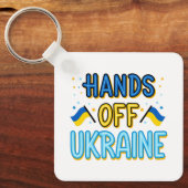 Hands Off Ukraine Sleutelhanger (Voorkant)