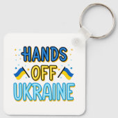 Hands Off Ukraine Sleutelhanger (Achterkant)