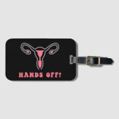 Hands Off Uterus Pro-Choice Bagagelabel (Voorkant (horizontaal))