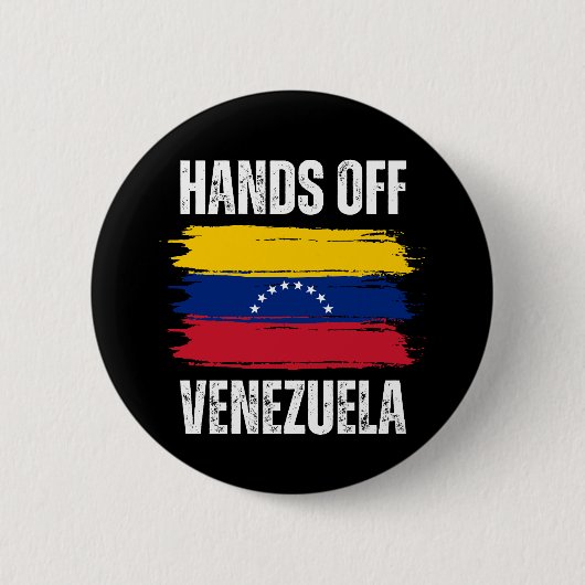 Hands Off Venezuela Ronde Button 5,7 Cm (Voorkant)