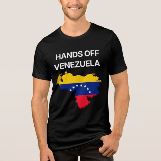 Hands Off Venezuela Tri-Blend Shirt (Voorkant)
