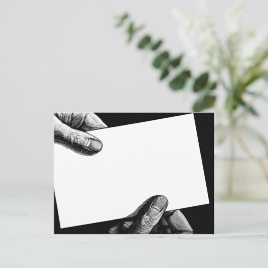 "Hands-on" Briefkaart (Staand voorkant)