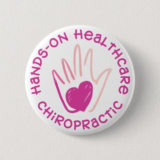 Hands-on gezondheidszorg ronde button 5,7 cm (Voorkant)