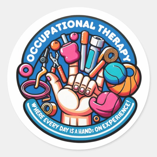 Hands-on therapie - Occupational Therapy Ronde Sticker (Voorkant)