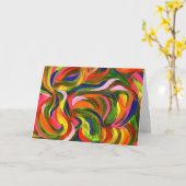 Hands op Abstract schilderen door Julia Morrill Kaart (Gele Bloem)