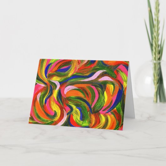 Hands op Abstract schilderen door Julia Morrill Kaart (Voorkant)