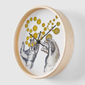 Hands Outstretched with Golden Globes Artist Clock (Hoek)