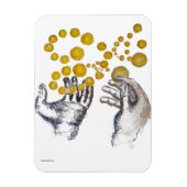 Hands Outstretched with Golden Globes Magneet (Verticaal)
