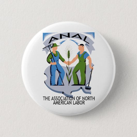 "Hands Over Amerika" — De arbeiders verenigen zich Ronde Button 5,7 Cm (Voorkant)