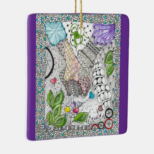 Hands Over Hearts Ornament (Rechts)