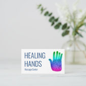 Hands Rainbow Colorful Waterverf Visitekaartje (Staand voorkant)