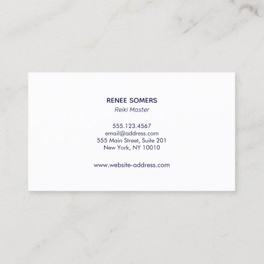 Hands Reiki Master Energy Worker Visitekaartje (Achterkant)
