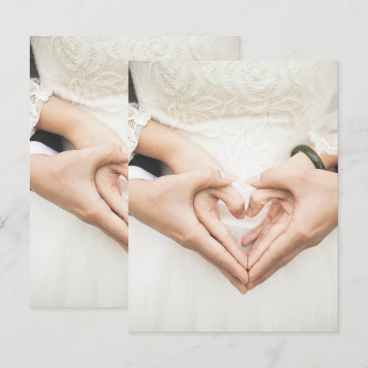 Hands Romantic huwelijks Hart Weddenschap (Voorkant / Achterkant)