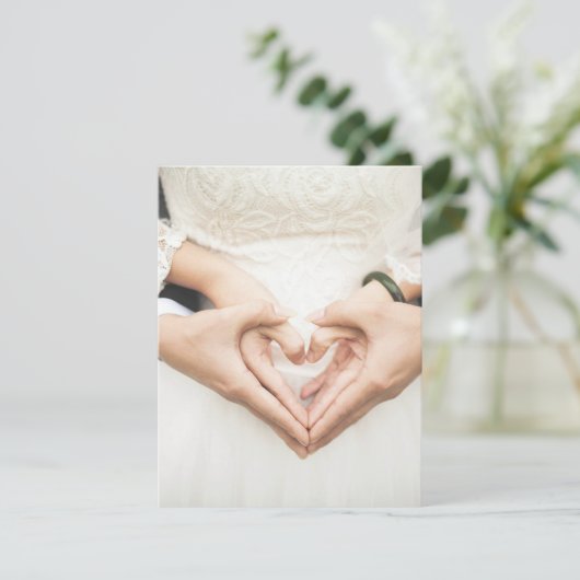 Hands Romantic huwelijks Hart Weddenschap (Staand voorkant)