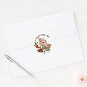 Hands Rosary Red Roses God zegene je Ronde Sticker (Envelop)