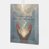 Hands Set the Soul Free, peace, sympathy  Glas Ornament (Voorkant links)