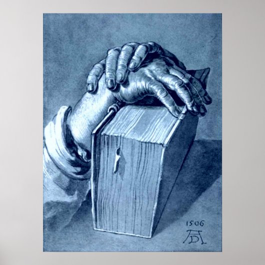 Hands Studie met Bijbel - Durer Poster (Voorkant)