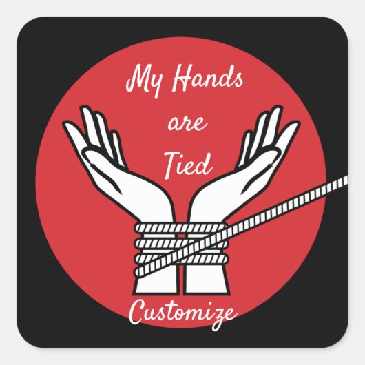 Hands Tied Thunder_Cove Vierkante Sticker (Voorkant)