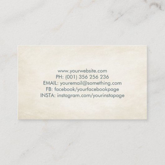 Hands Tree - waterverf bladeren Visitekaartje (Achterkant)