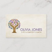 Hands Tree - waterverf bladeren Visitekaartje (Voorkant)