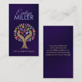 Hands Tree - waterverf bladeren Visitekaartje (Voorkant / Achterkant)