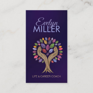 Hands Tree - waterverf bladeren Visitekaartje