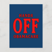 HANDS UIT OBAMACARE BRIEFKAART (Voorkant)
