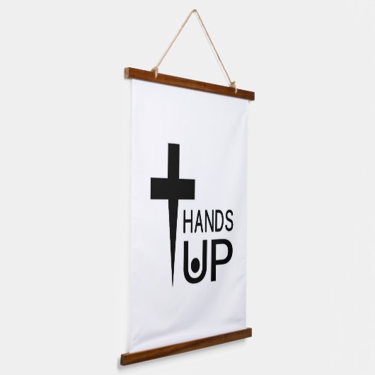 Hands Up Hangend Wandkleed (Gebogen)